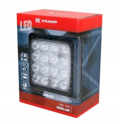 LA10047 Lampa robocza LED, kwadratowa, 48W 3840 lm 10/30V światło rozproszone 16 LED Kramp