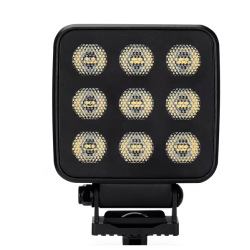 Lampa robocza LED, kwadratowa 90W 6800lm 12/24V, biała, 108x120.7x52.7 mm światło rozproszone z wtyczką Deutsch, 18 LED